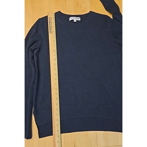 Ines De La Fressange Uniqlo 100% Cashmere Sweater Women Size Large Navy Blue - Picture 6 of 10